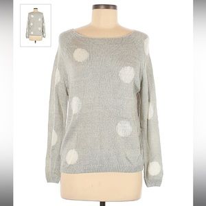 Fab’rik Polka Dot Grey and White Sweater
